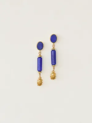 Isis Earrings | Gold with Lapis Lazuli