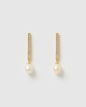 Izoa Shan Pearl Stud Earrings