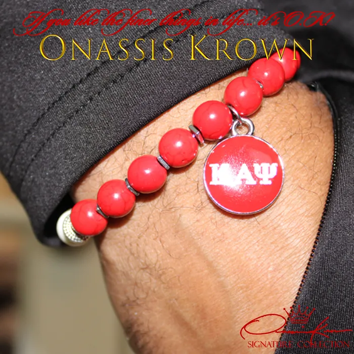 Kappa Greek Letter Bead Bracelet