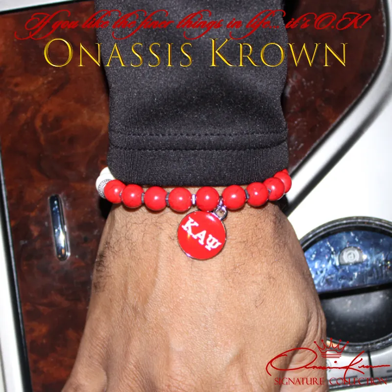 Kappa Greek Letter Bead Bracelet