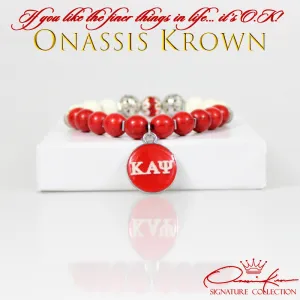 Kappa Greek Letter Bead Bracelet