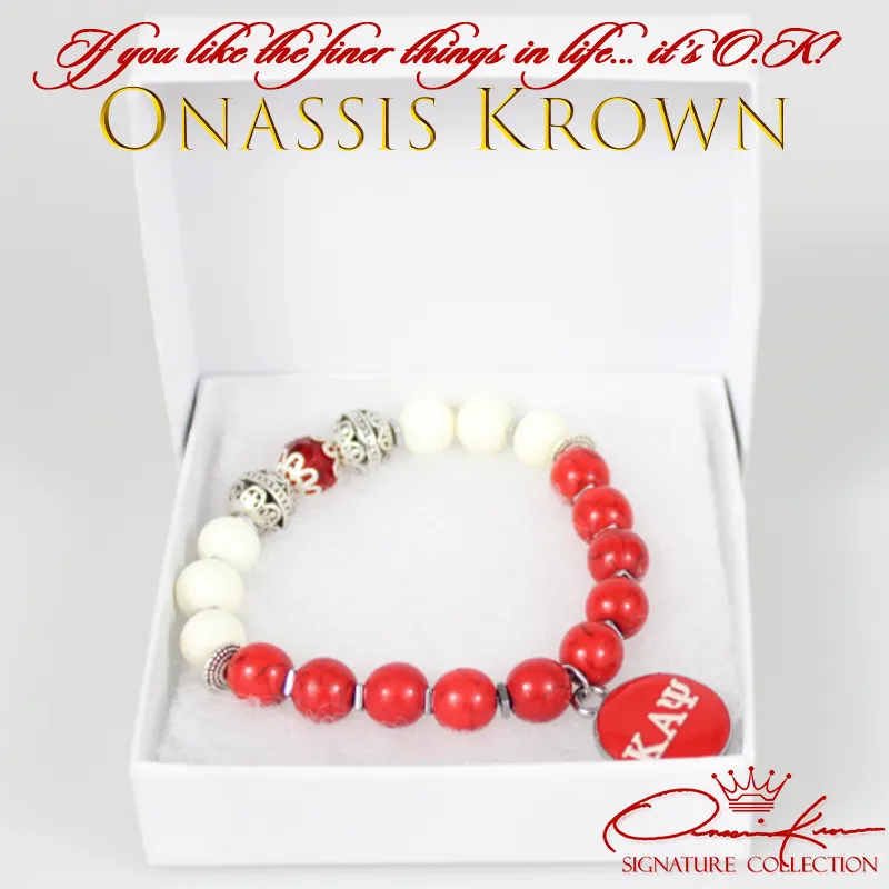 Kappa Greek Letter Bead Bracelet