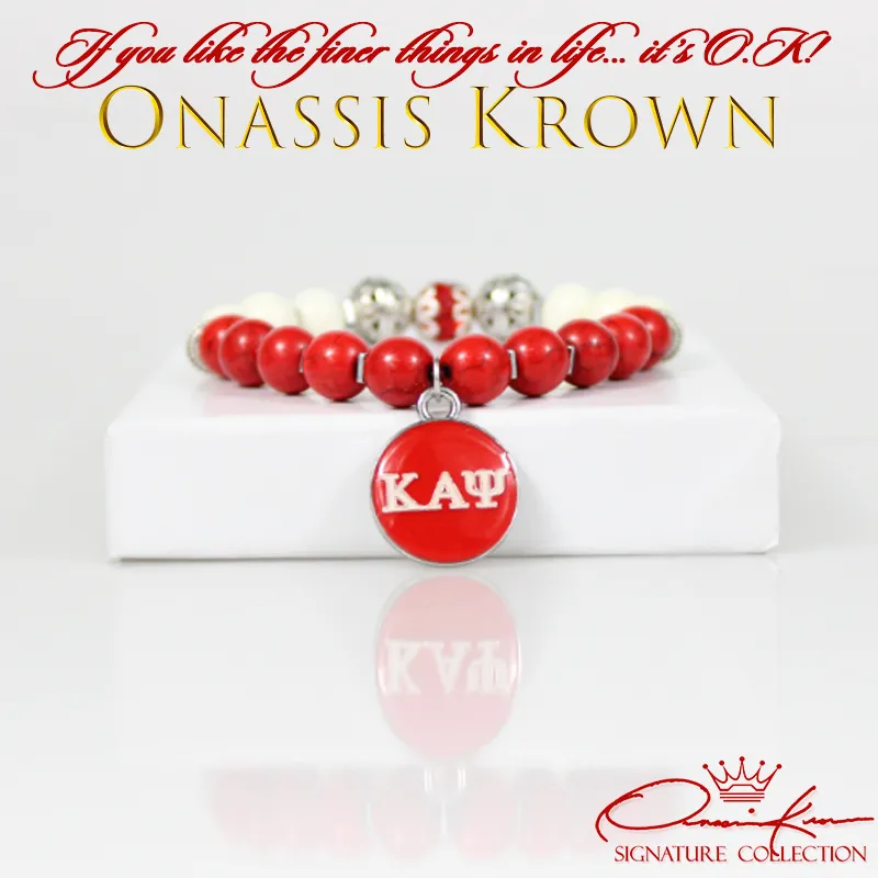 Kappa Greek Letter Bead Bracelet