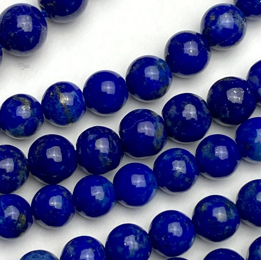 Lapis Lazuli Beads, Round 4mm, 15" Strand # L520