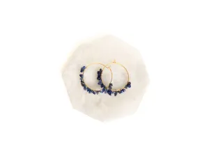 Lapis Lazuli Hoop Earrings