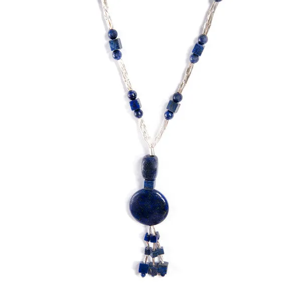 Lapis Lazuli Timta Necklace | Handcrafted Artisan Jewelry | From the Andes