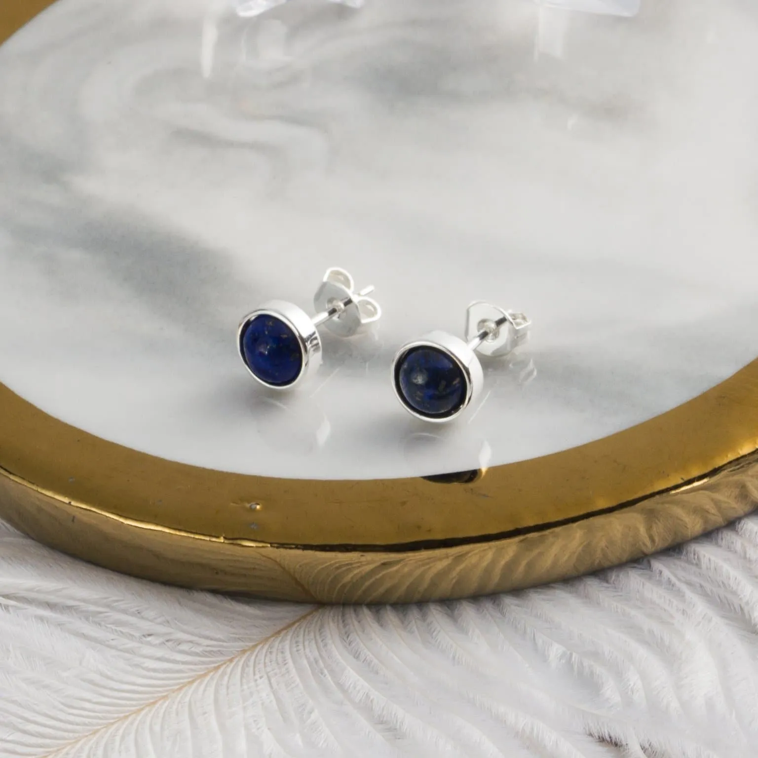 Lapis Stud Earrings