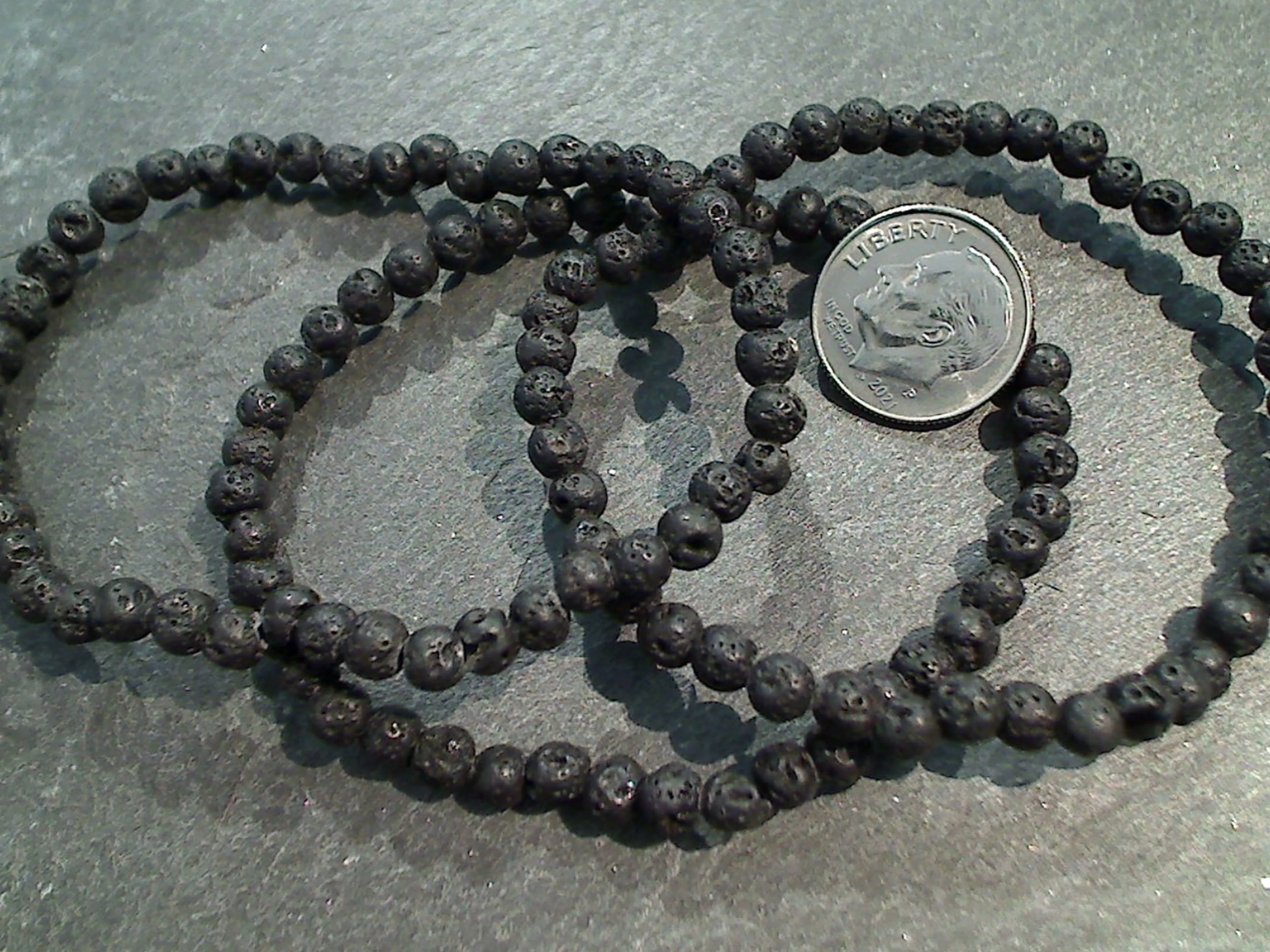 Lava Rock 4MM Stretch Bracelet