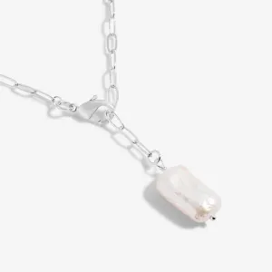 Lumi Pearl Pearl Chain Silver 50cm Total Length Necklace 6205