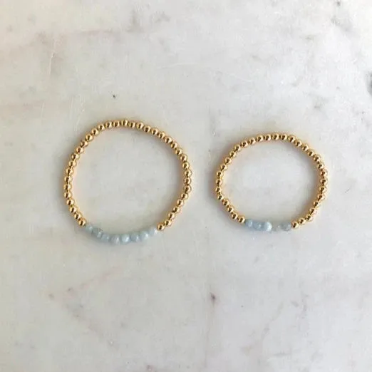 Mama   Mini Gemstone & Gold Bracelet