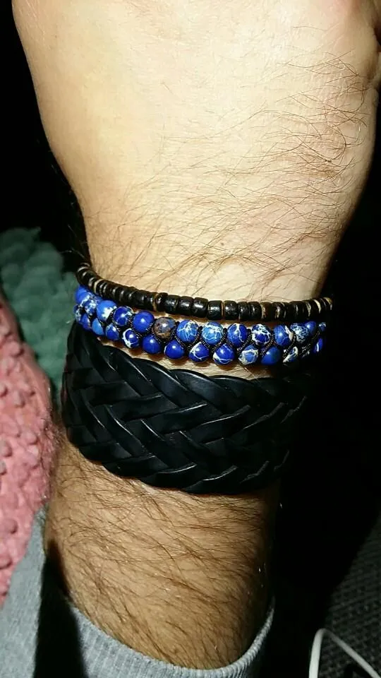 Matte Onyx Black Protection Bracelets For Men