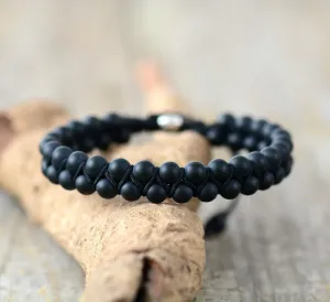 Matte Onyx Black Protection Bracelets For Men