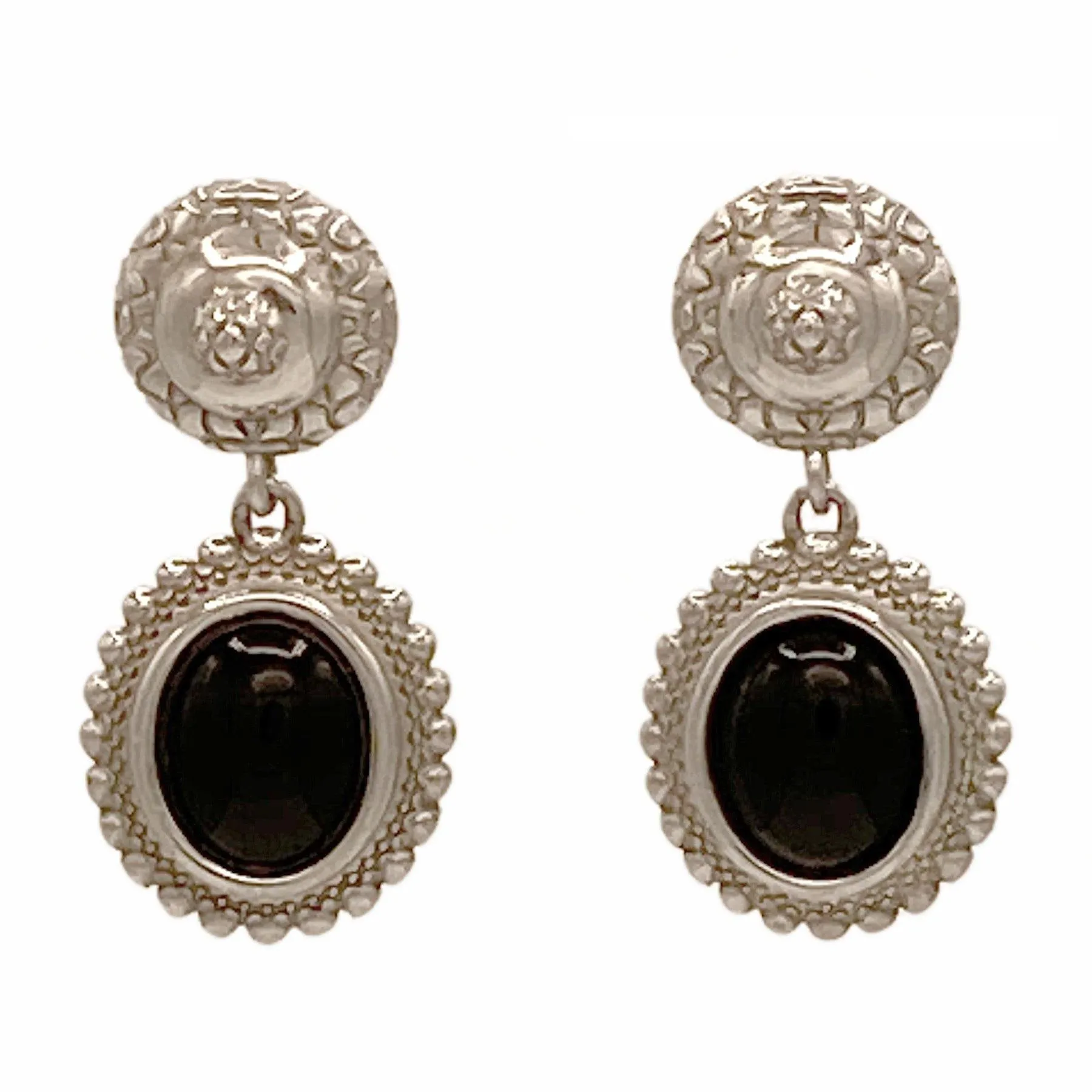Merging Galaxies, Earrings, Sterling Silver