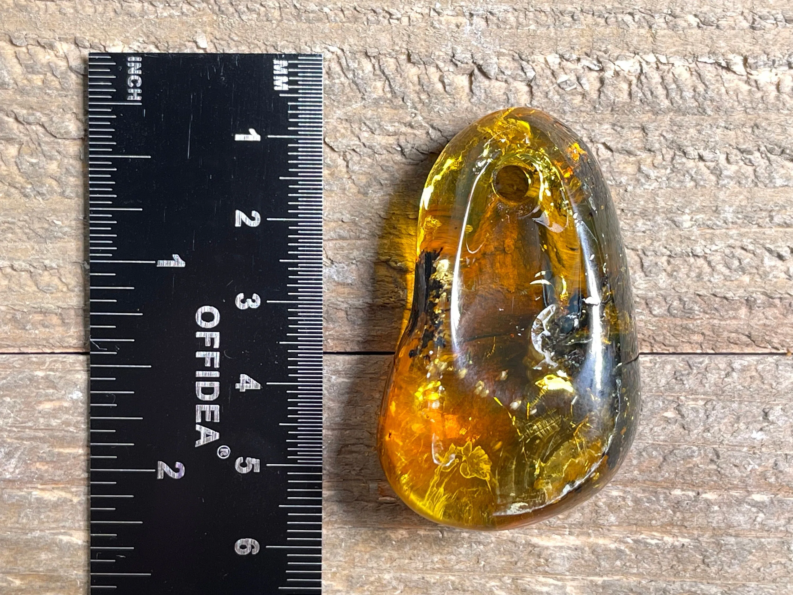 Mexican AMBER Crystal Pendant - Pendant Necklace, Handmade Jewelry, Healing Crystals and Stones, 48519