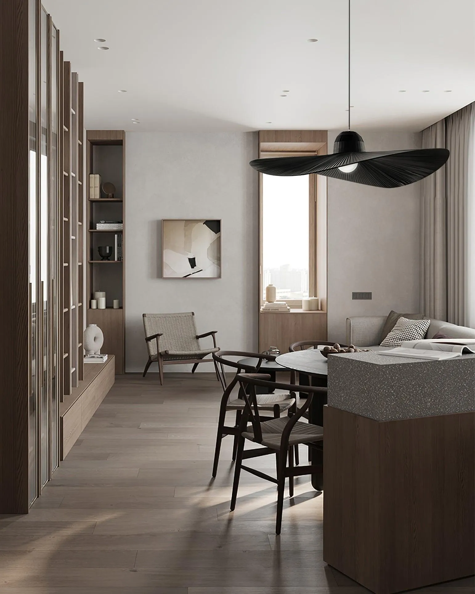 Moire Hat Pendant Lamp