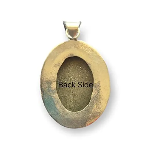 Natural Golden Pyrite Raw Oval Pendant for Men and Women Attract Wealth and Prosperity