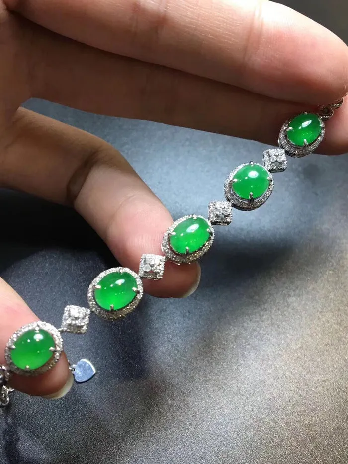 Natural Jade Bracelet Jadeite Bracelet NBT50