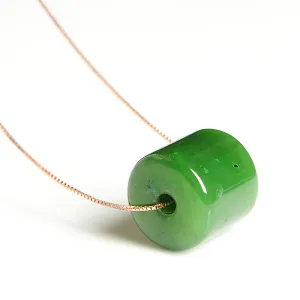 Natural Jade Pendant Nephrite Silver Pendant PT13