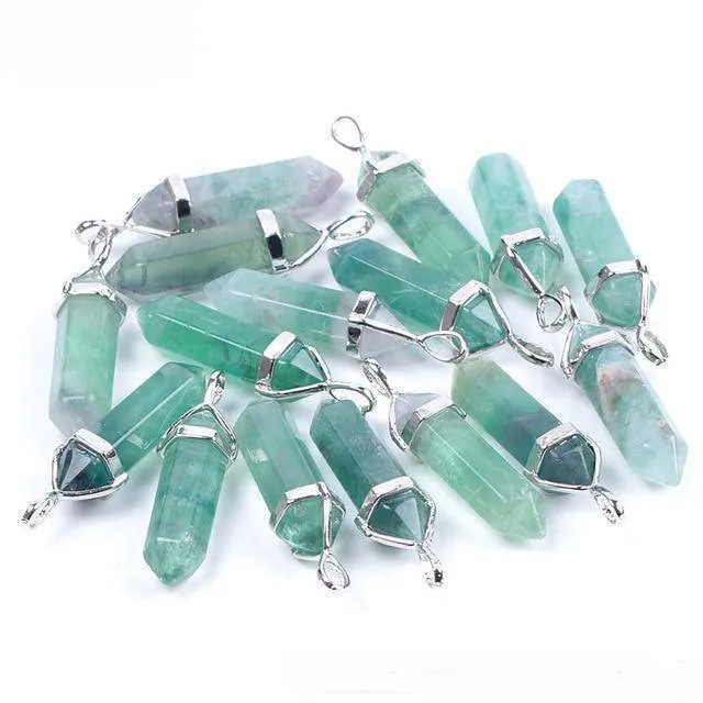 Natural Stone Point Pendulum Pendant Necklace Lapis Lazuli Chakra Charm Necklace
