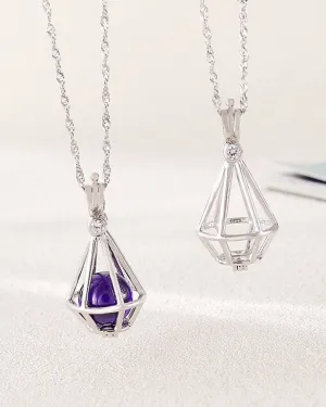 Necklace Pendant Blank Setting Box Charm 15x31mm Sterling Silver Fine 925 For One Bead No Prong DIY Jewelry Finding Wholesale 1pc