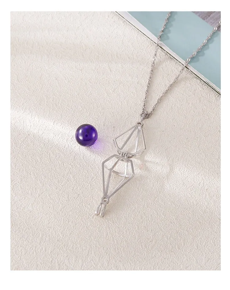 Necklace Pendant Blank Setting Box Charm 15x31mm Sterling Silver Fine 925 For One Bead No Prong DIY Jewelry Finding Wholesale 1pc