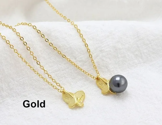 Necklace Pendant Setting Blank 10x16mm 1pc 0.7g 925 Sterling Silver Butterfly Shape Base for 1 Pearl Bead Wholesale Available