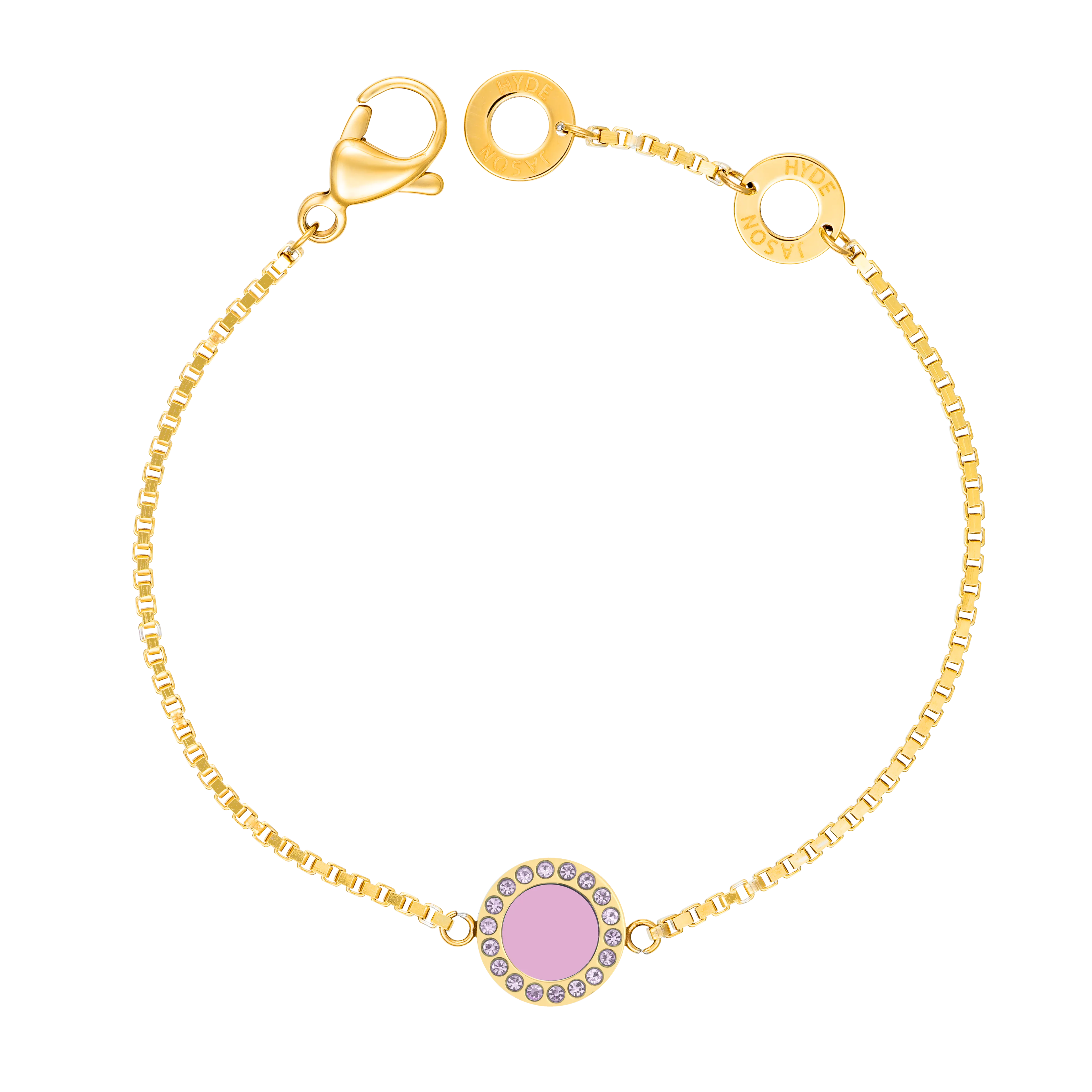 OCEAN FONDANT PINK CHIP WITH COLORED ZIRCONIA BRACELET
