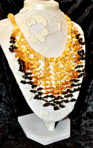Ombre Amber Statement Necklace.
