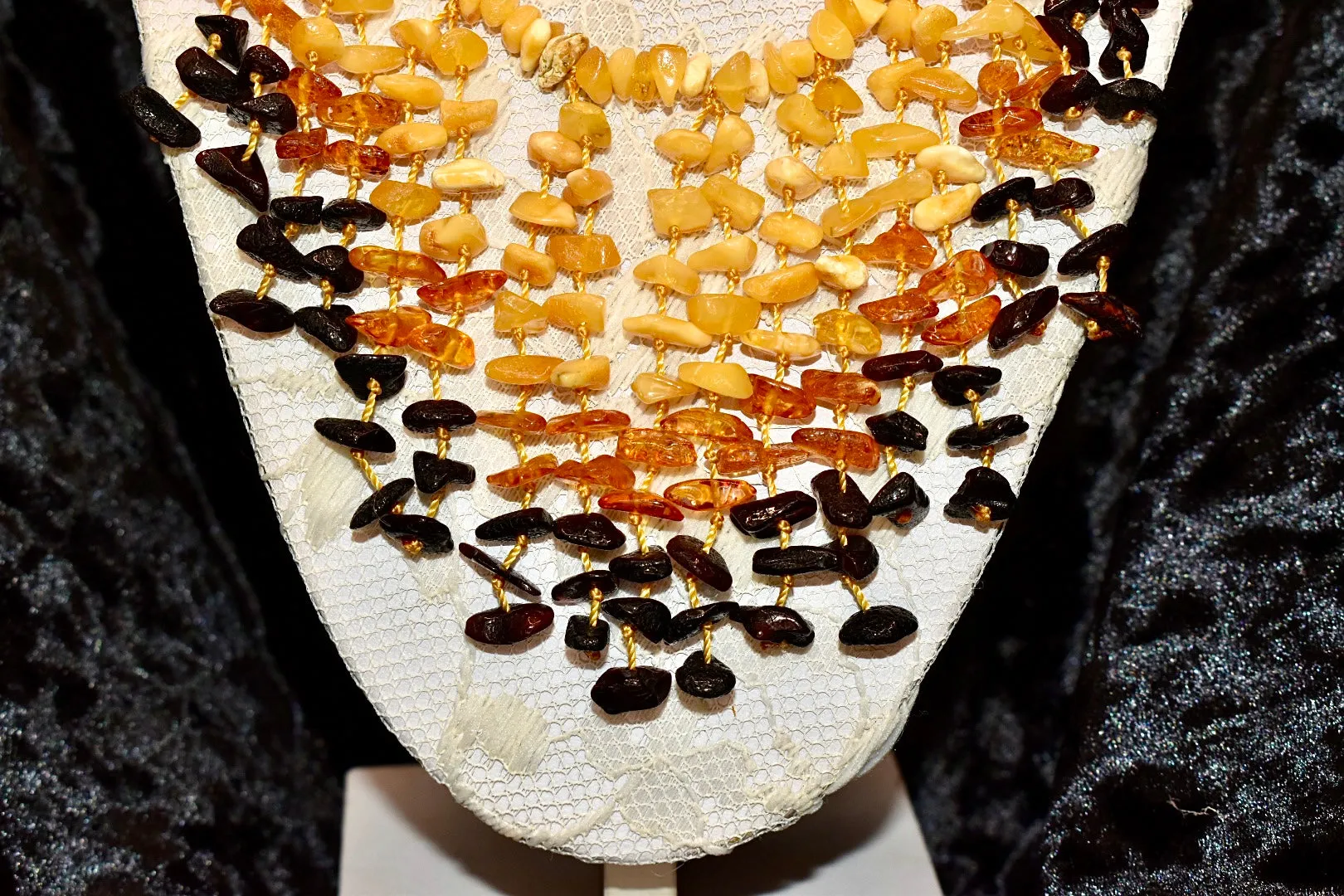 Ombre Amber Statement Necklace.
