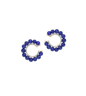 Orb lapis earrings