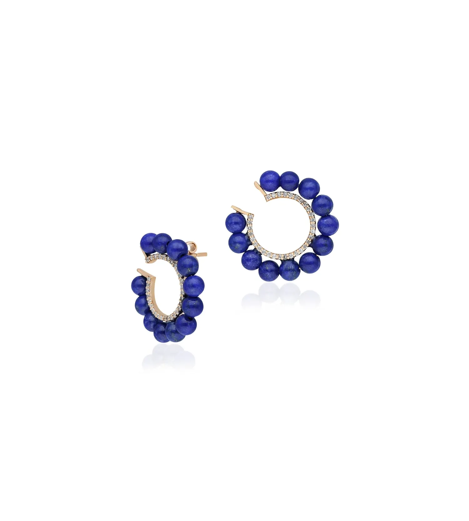 Orb lapis earrings