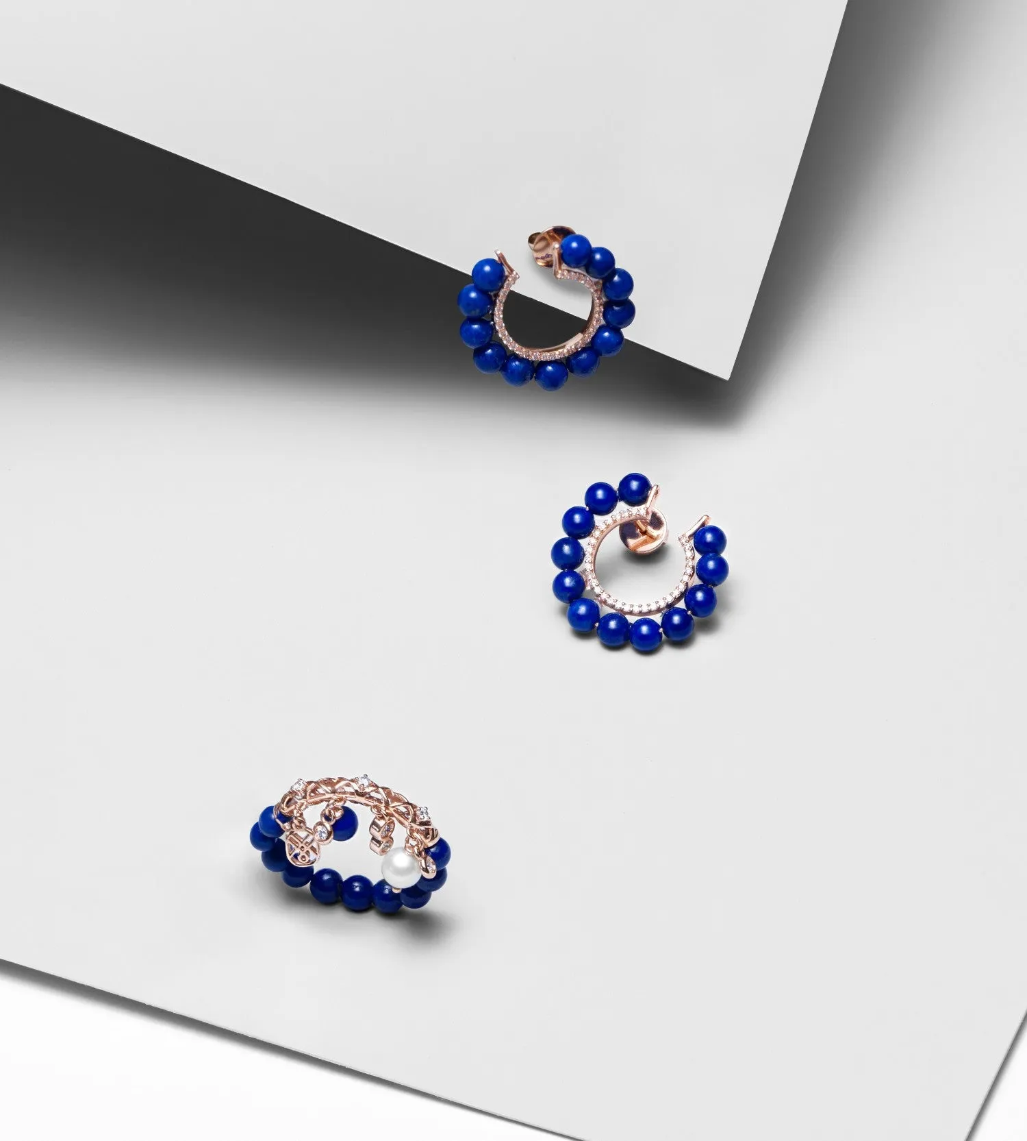 Orb lapis earrings