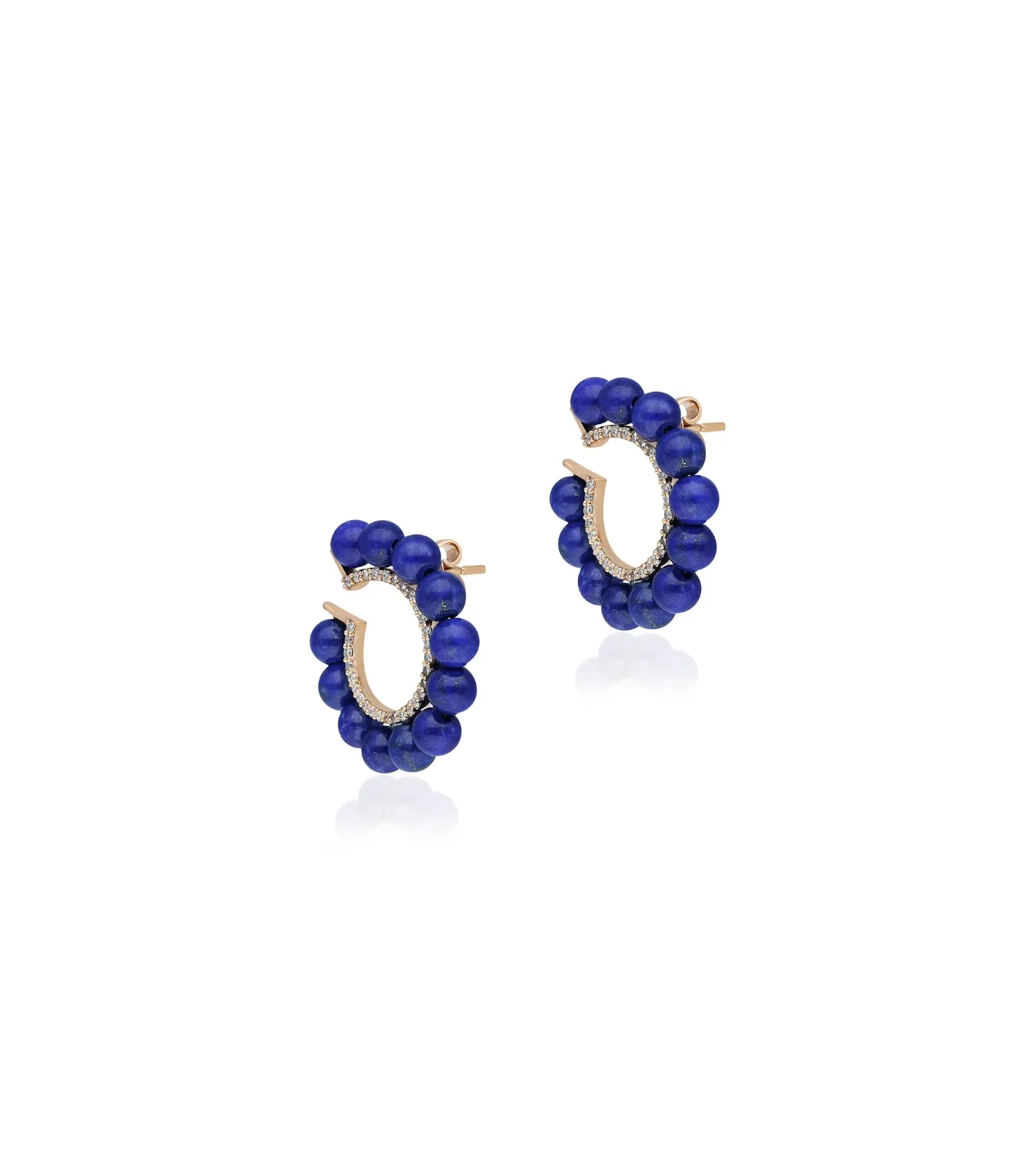 Orb lapis earrings