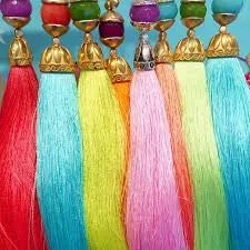Peach/Pink Rainbow Long Tassel Necklace