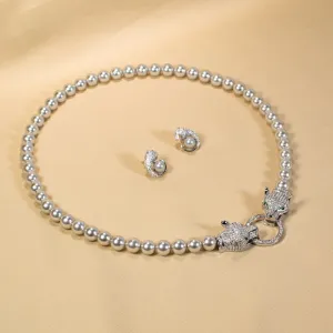 Pearly Panther Luxury Necklace Set