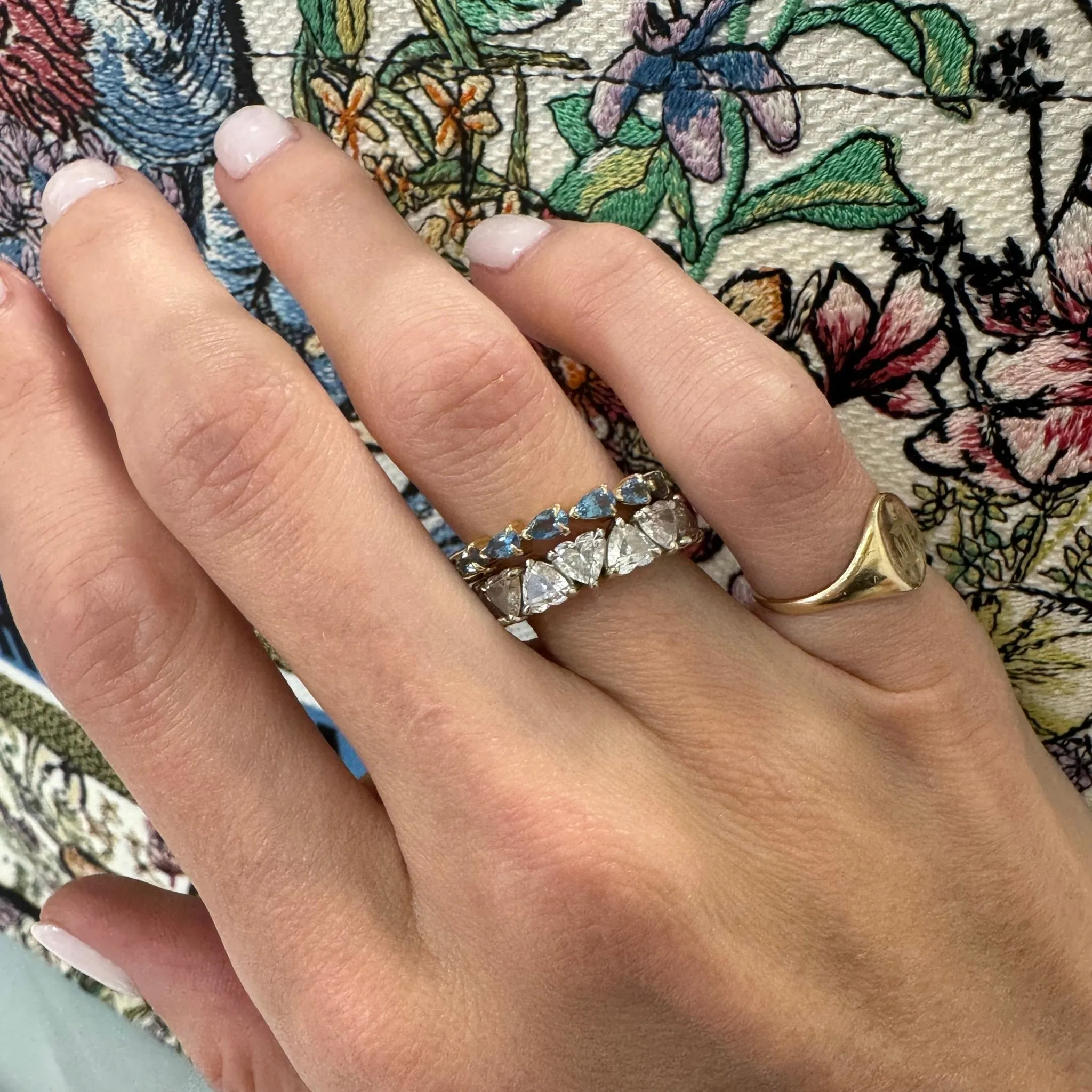 Petite Aquamarine Chasing Pear