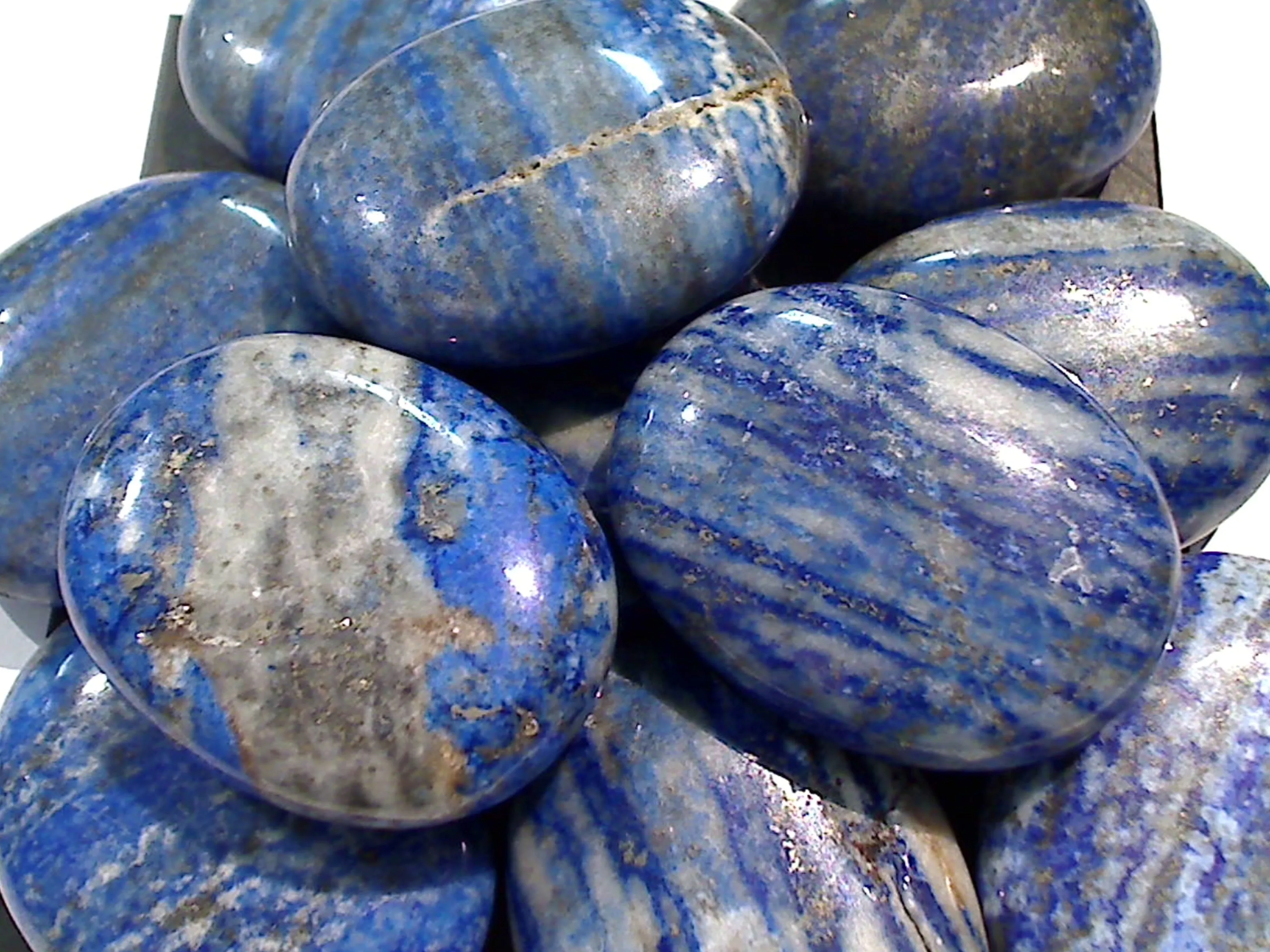 Pillow Palm Stone - Lapis Lazuli 1.75" x 1.25"