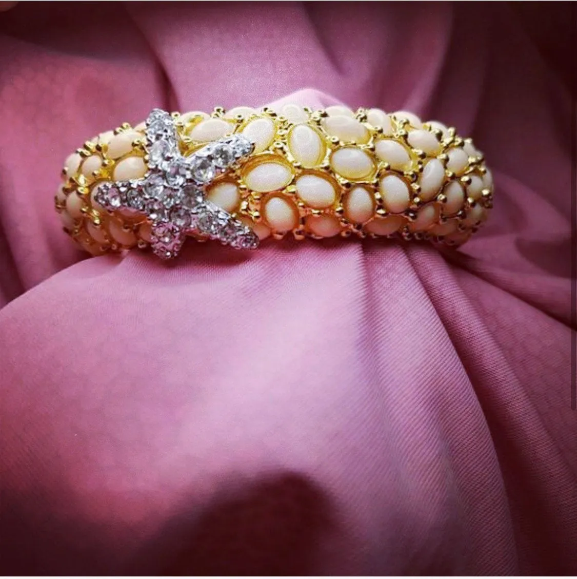 Pink Starfish Bracelet by Kenneth Jay Lane