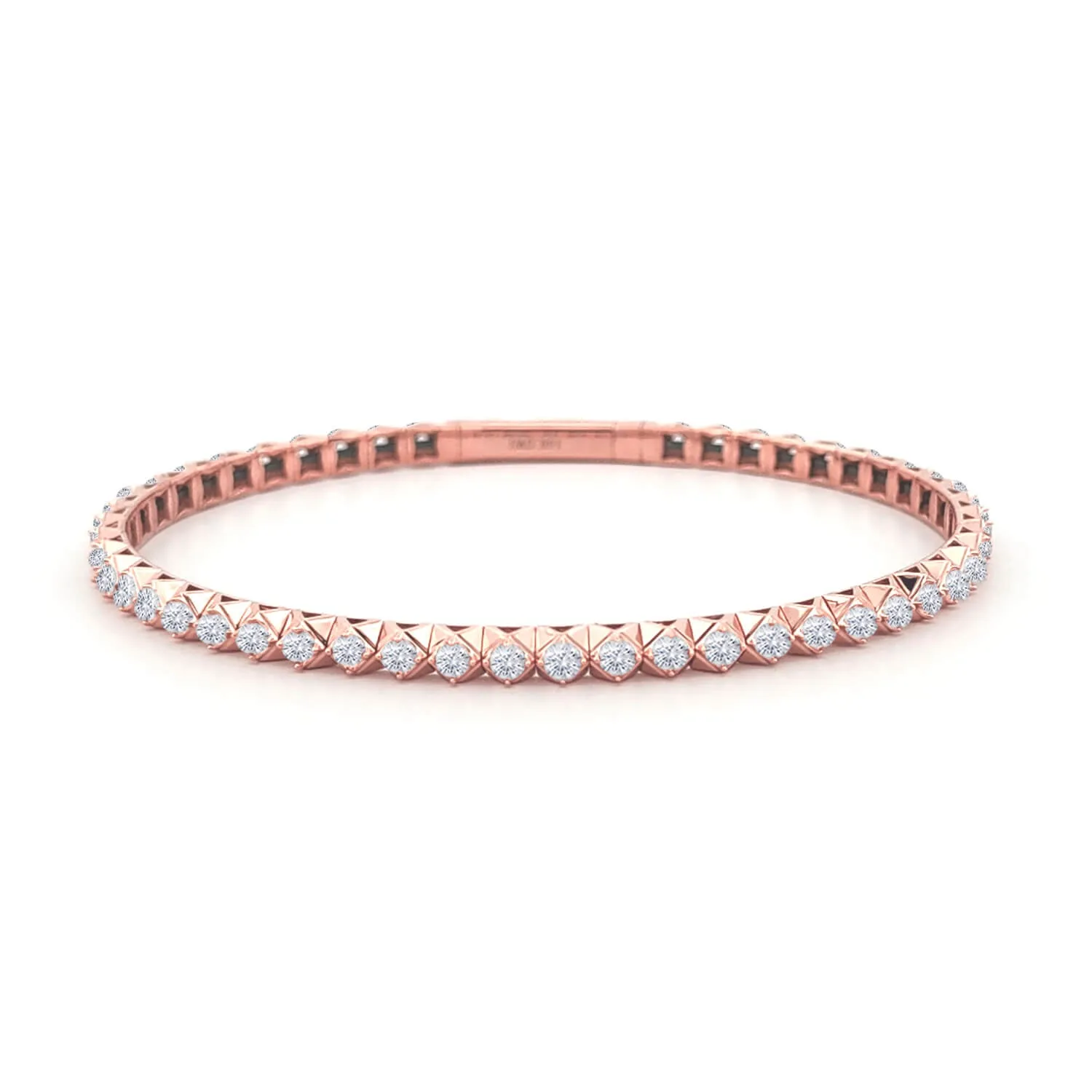 Pyramid Flex Diamond Full Eternity Bangle