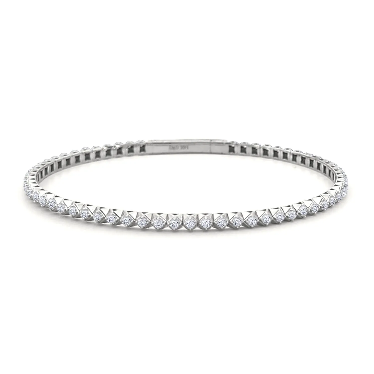 Pyramid Flex Diamond Full Eternity Bangle