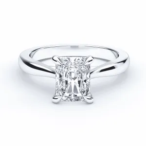 Radiant Cut Cathedral Ring