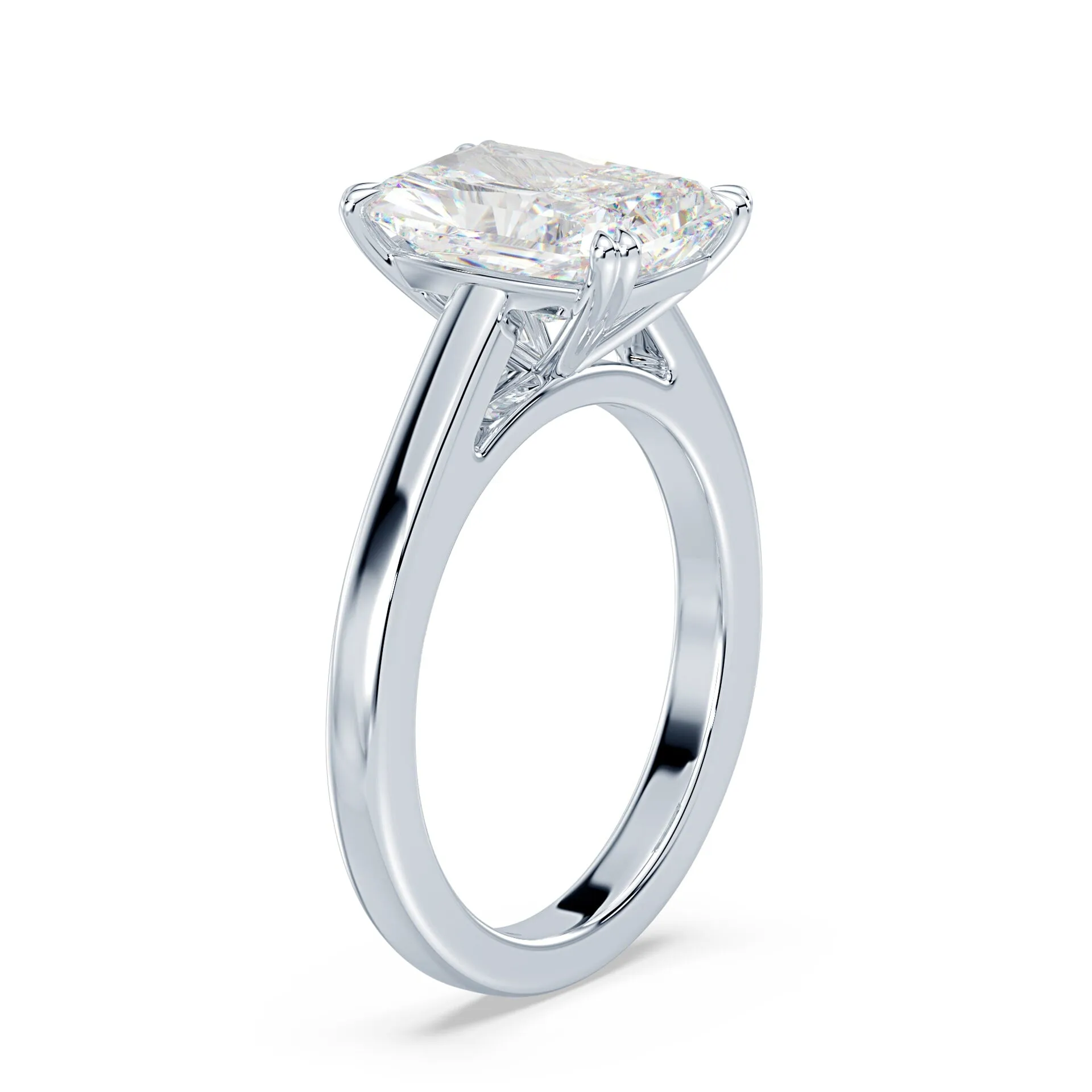 Radiant Cut Double Prong Cathedral