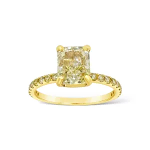 Radiant Yellow Diamond Engagement Ring