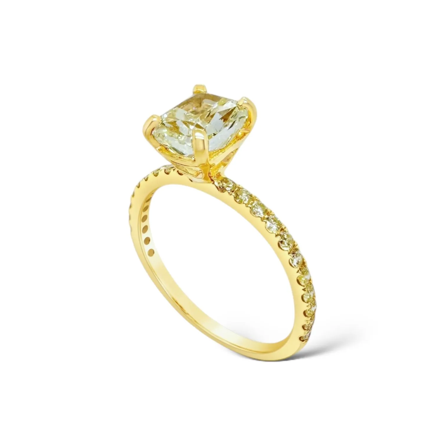 Radiant Yellow Diamond Engagement Ring
