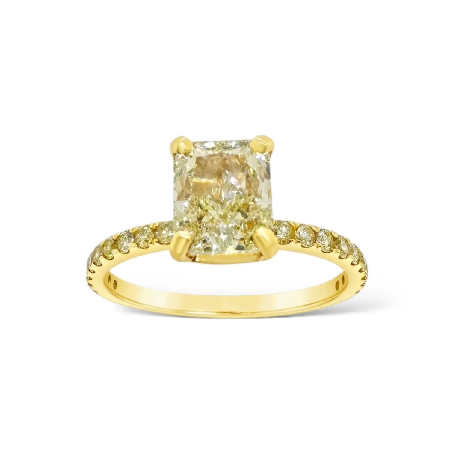 Radiant Yellow Diamond Engagement Ring