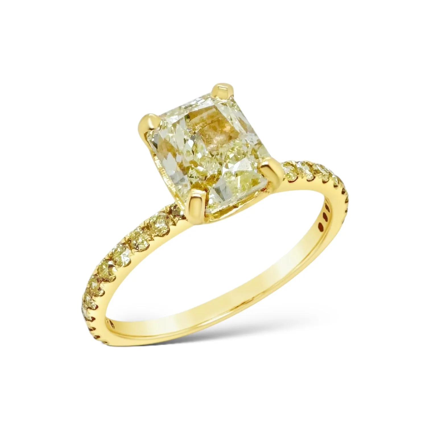 Radiant Yellow Diamond Engagement Ring