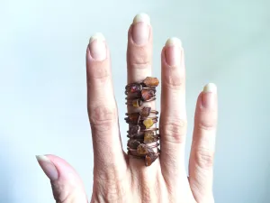 Raw amber ring | Untreated baltic amber jewelry