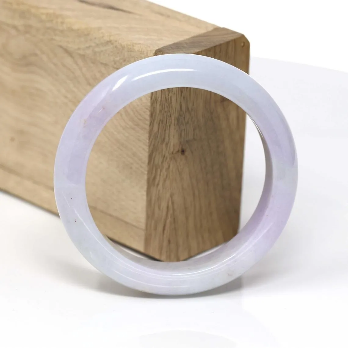 RealJade® Classic Bangle Lavender Jadeite Jade Bangle Bracelet ( 55.2 mm ) #103, Real jade Jewelry