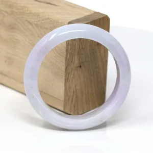 RealJade® Classic Bangle Lavender Jadeite Jade Bangle Bracelet ( 55.2 mm ) #103, Real jade Jewelry