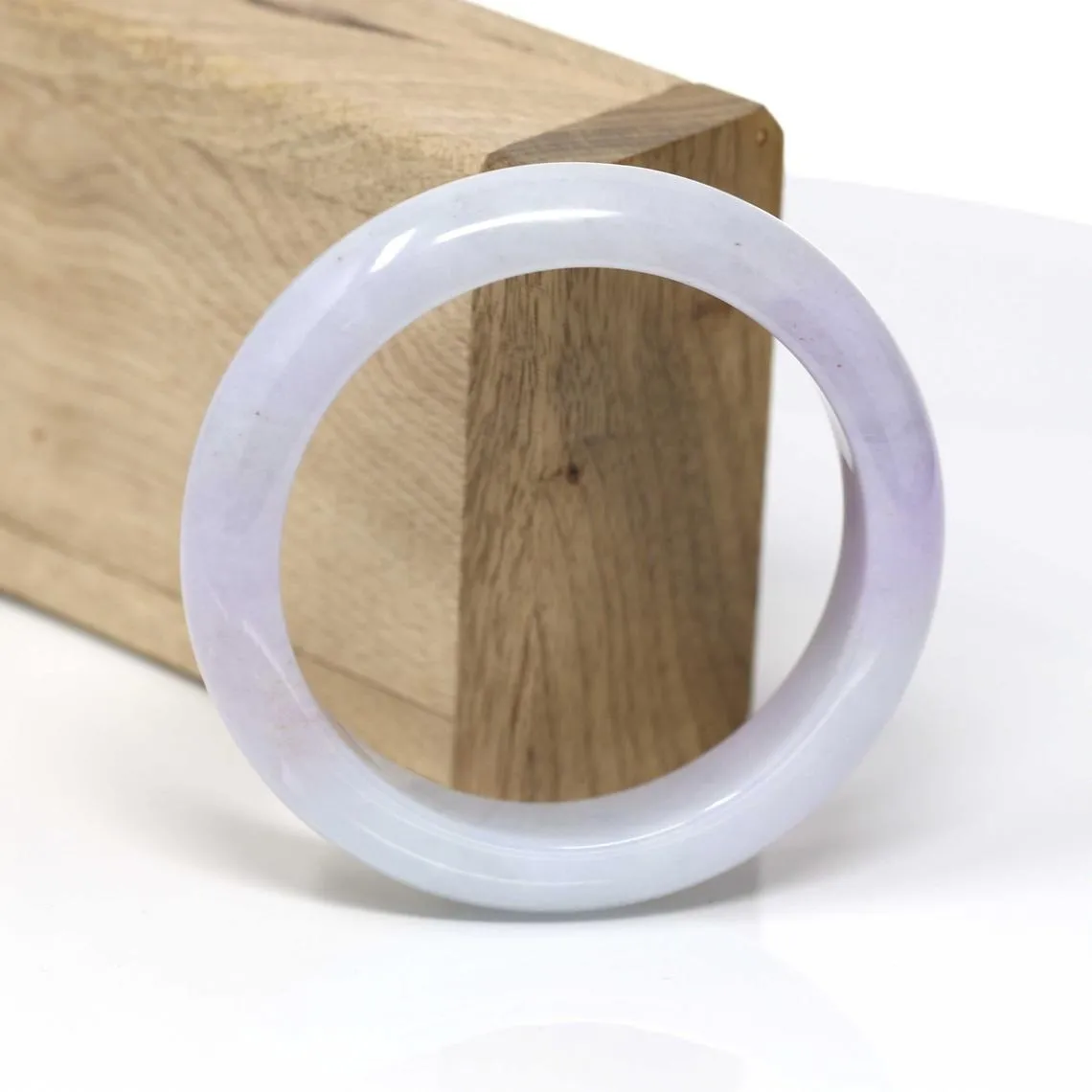 RealJade® Classic Bangle Lavender Jadeite Jade Bangle Bracelet ( 55.2 mm ) #103, Real jade Jewelry
